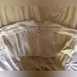 Hanna Andersson White Eyelet Long-Sleeve Top